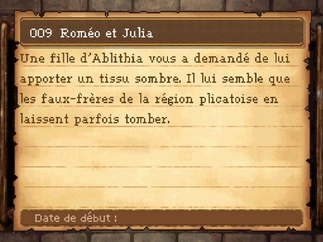 Quête : Roméo et Julia